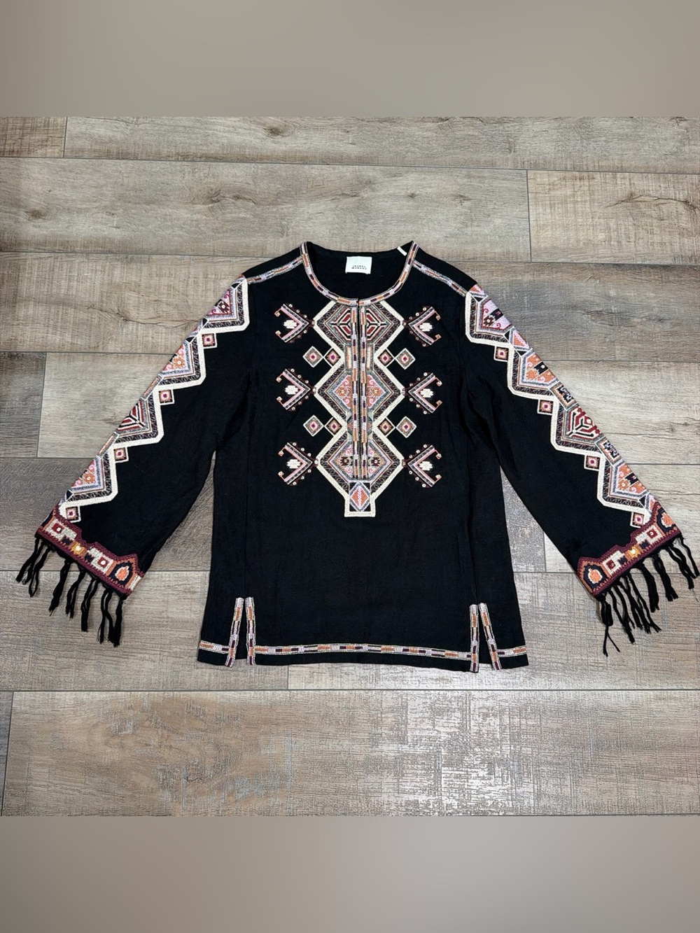 Isabel Marant Zelda embroidered matka silk top - Picture 2 of 10